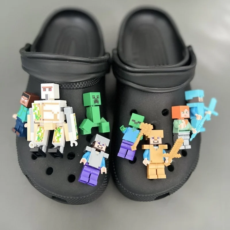 Shoe charms Jibbitz Building Block Shoes Charms Clogs Plastics Decorations Funny Cool Detachable Xmas Party Gifts Favors