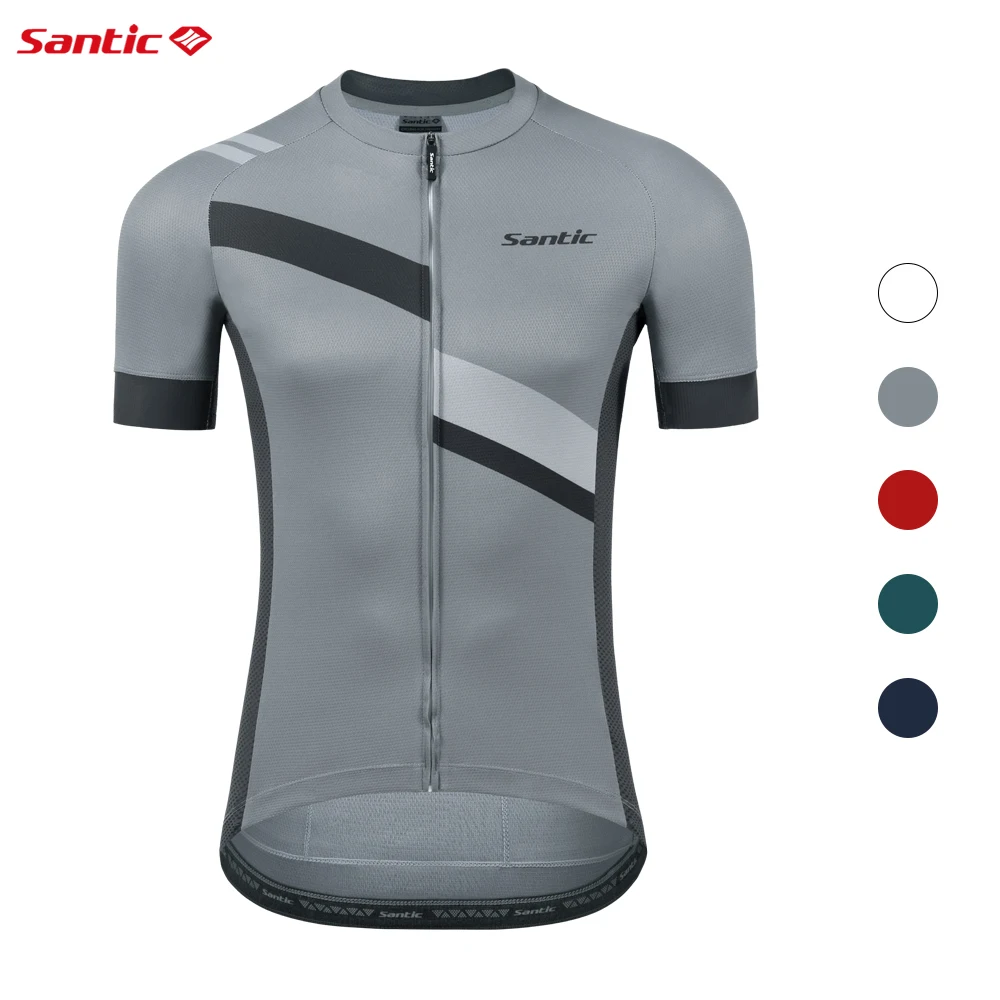 

Santic Men Cycling Jerseys Short Sleeve MTB Breathable Cycling Tops Men Cycle Jerseys Quick Dry Bike Shirt KM1C02220