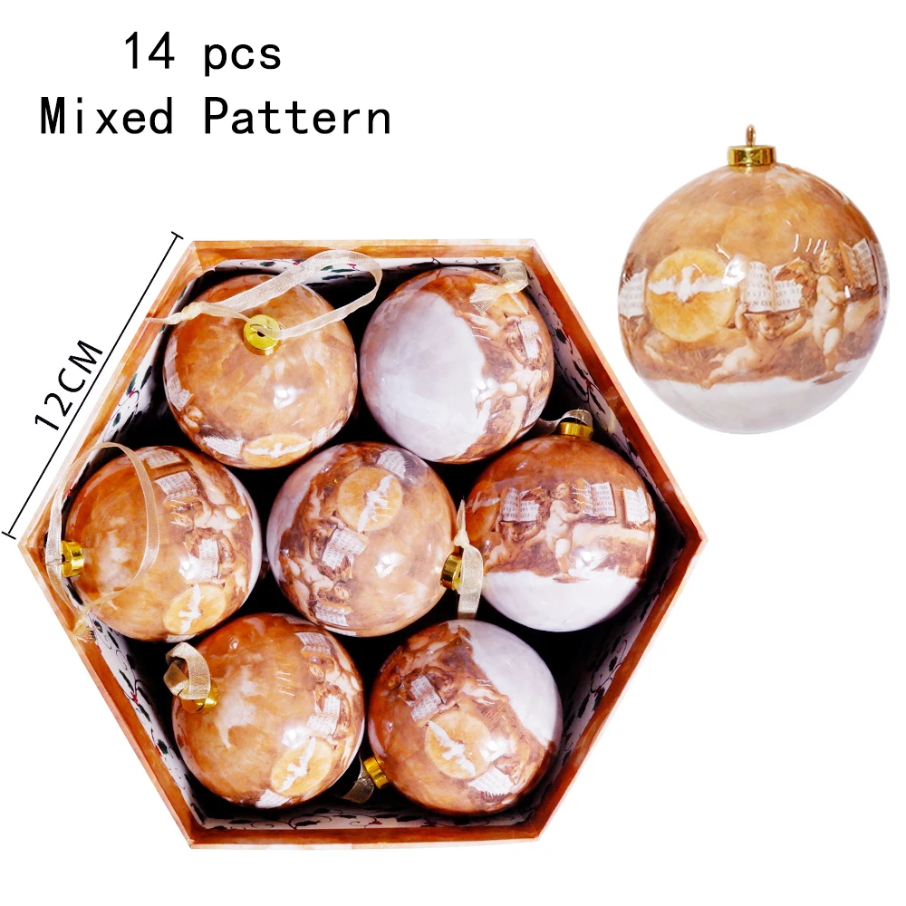 Juego de bolas de espuma para árbol de Navidad de 8 cm, esferas decorativas para el hogar, fiestas, adornos colgantes, decoración de Año Nuevo, regalo de Navidad