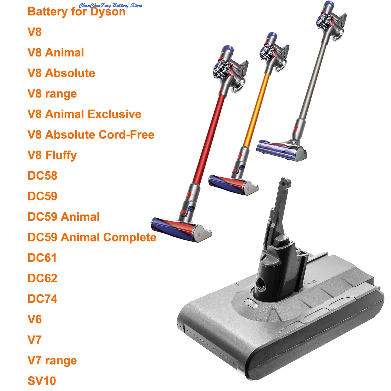 

GreenBattery2800mAh Battery for Dyson SV10, V8 (Absolute, Animal Exclusive, Fluffy, range)