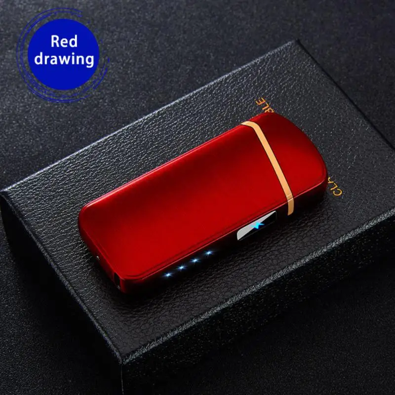 LCD Touch Switch Dual Arc Electric Lighter USB Rechargeable With Battery Display Wind-Resistant Lighter Accessories (NOT GAS)