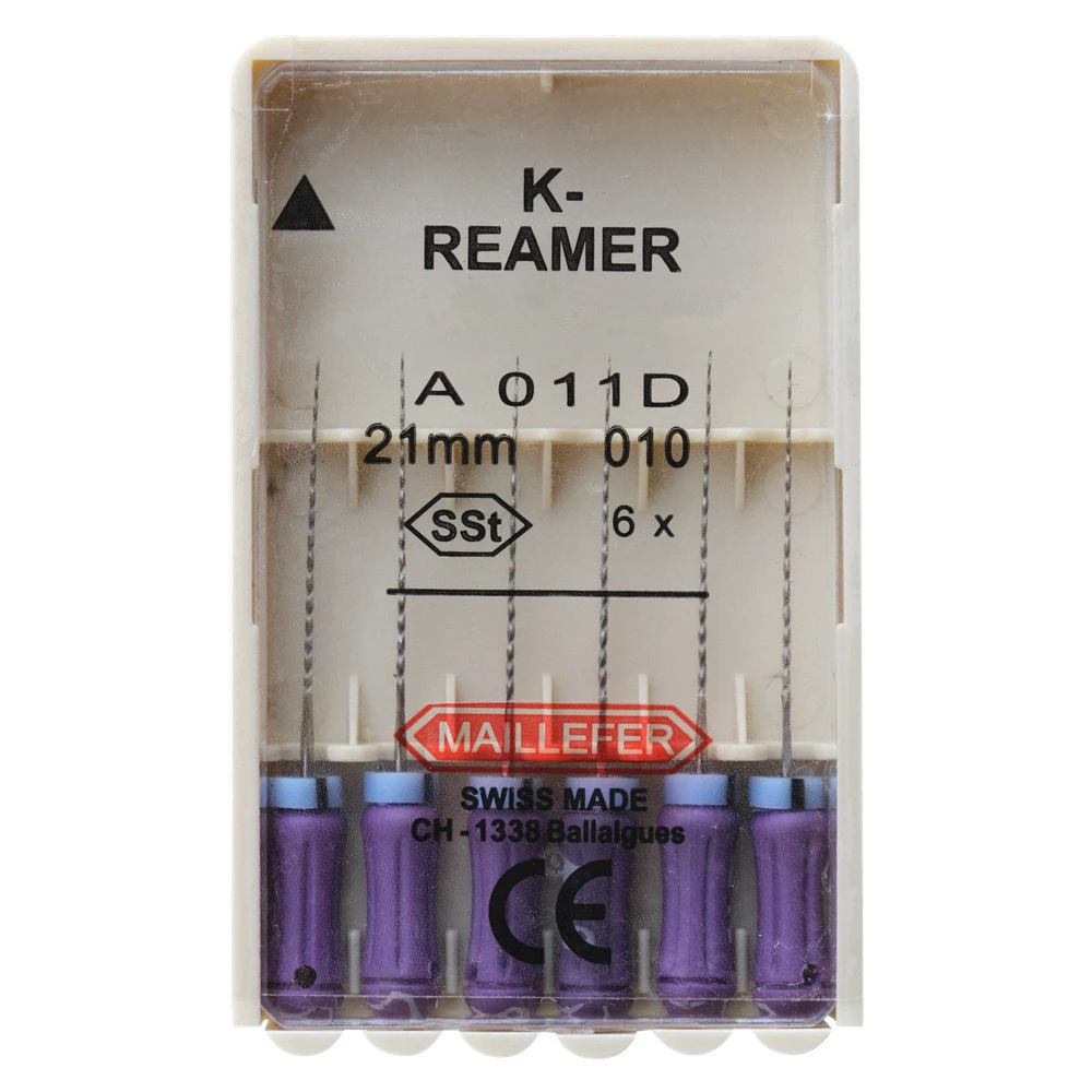 2 Packs Dental K REAMER FILES 21/25mm 010 Stainless Steel Endo Root Canal K File Hand Use