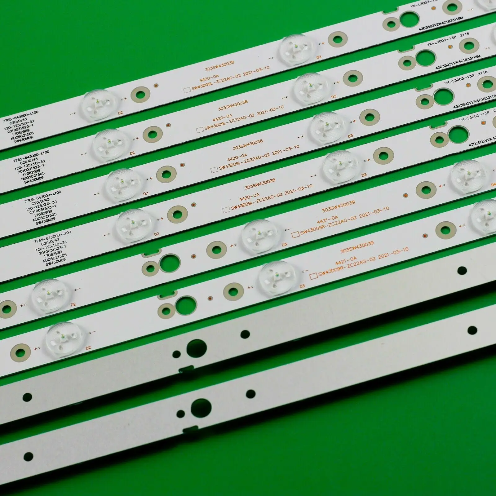 Tira Conduzida para lg 43uj620v 43uj6200 Crh-a4330300104l6cnrev1.0 Crh-a4330300105r6cnrev1.0 Crh-a4330300105r74crev1.0 - Imagem 5