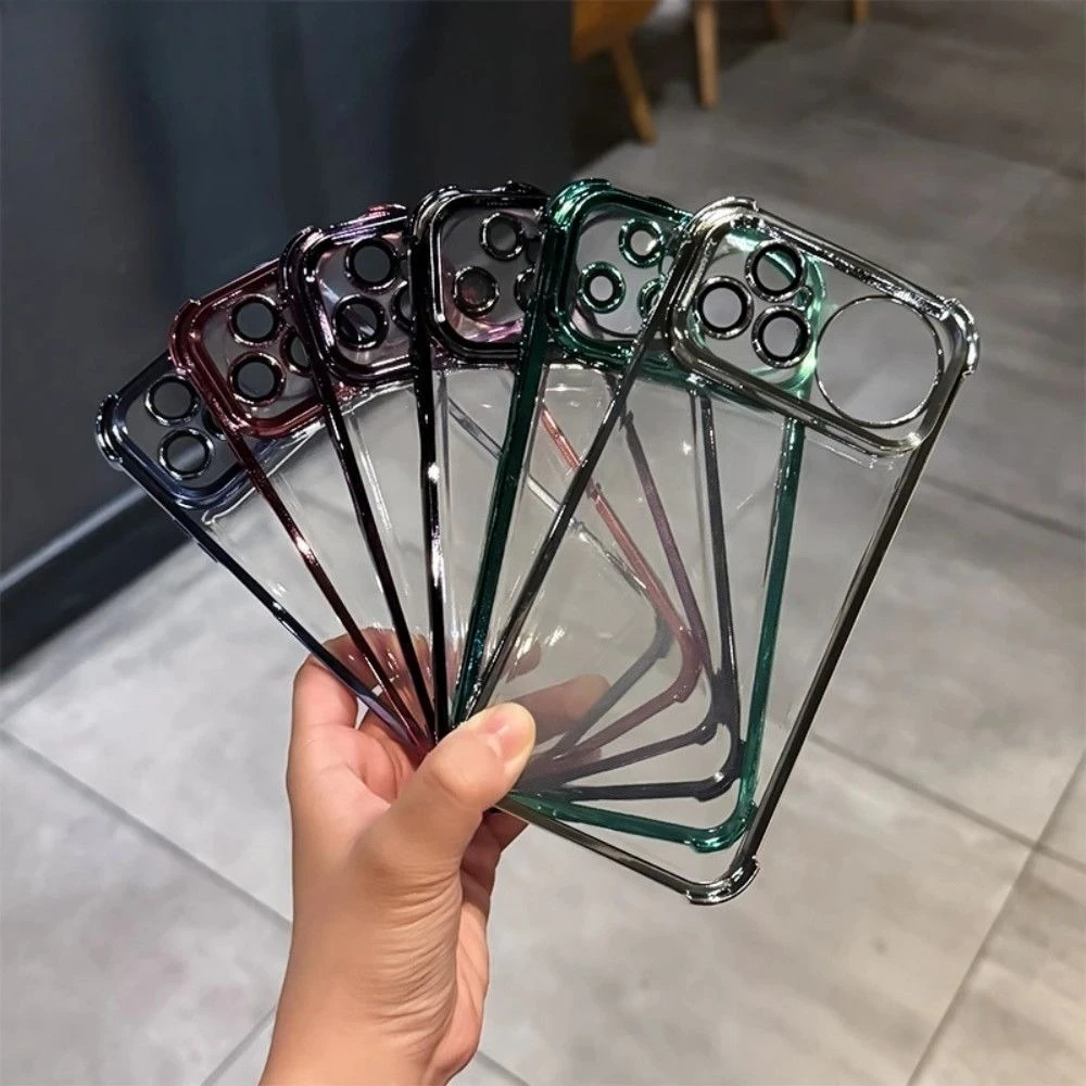 Fashionable Electroplated Transparent Anti-slip Shockproof Phone Case