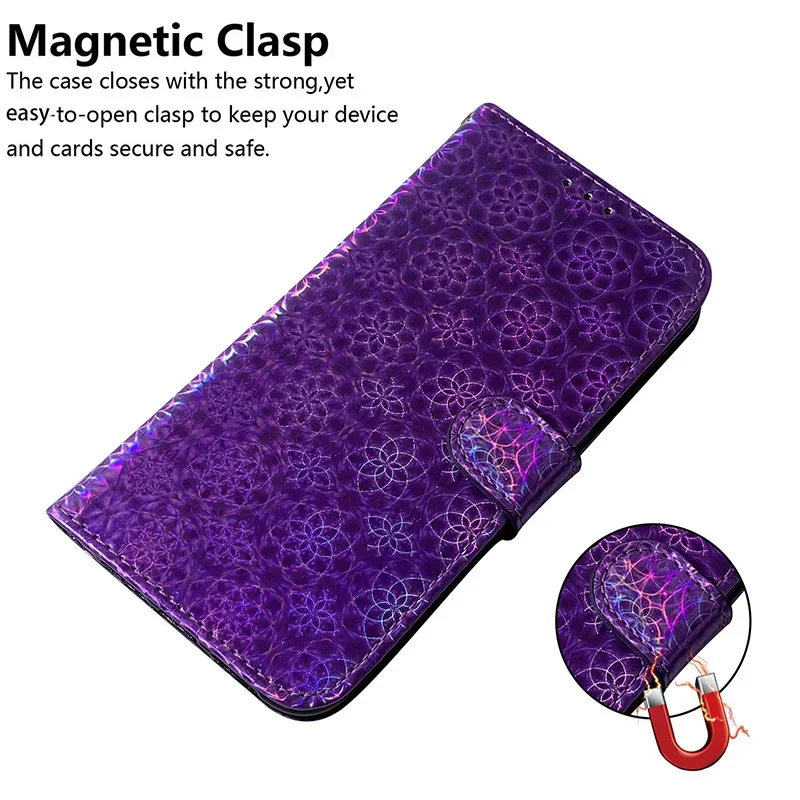 Elegant Leather Flip Wallet Case with Stand and Protective Cover