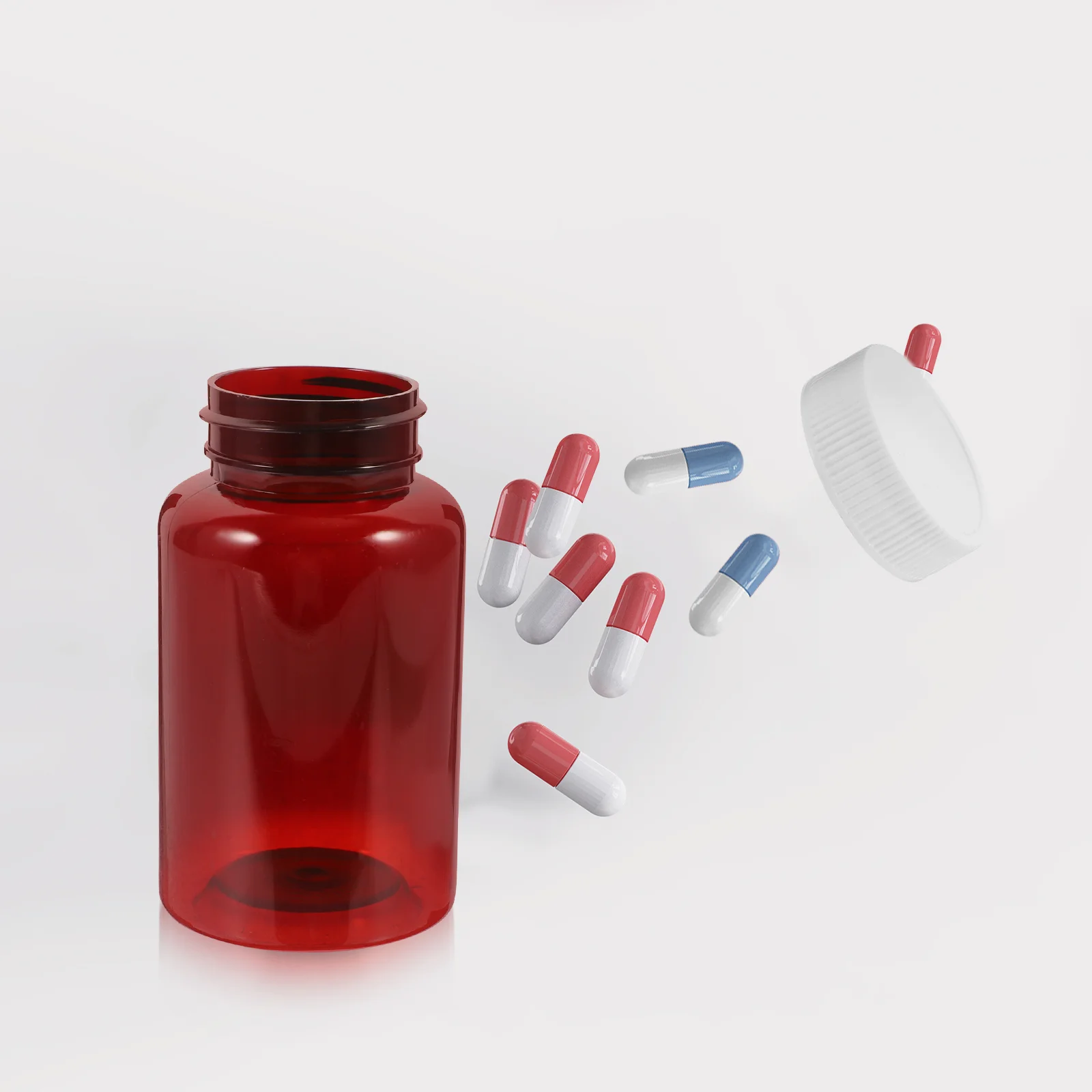

12 Pcs Empty Pill Storage Bottles Plastic Prescriptions Bottles with Cover Portable Caps The Pet Medicine
