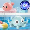 Baby Bath Toys Spray Water Shower Bathing Toys for Kids Electric Whale Bath Ball with Light Music LED Light Toys Bathtub Toy 3