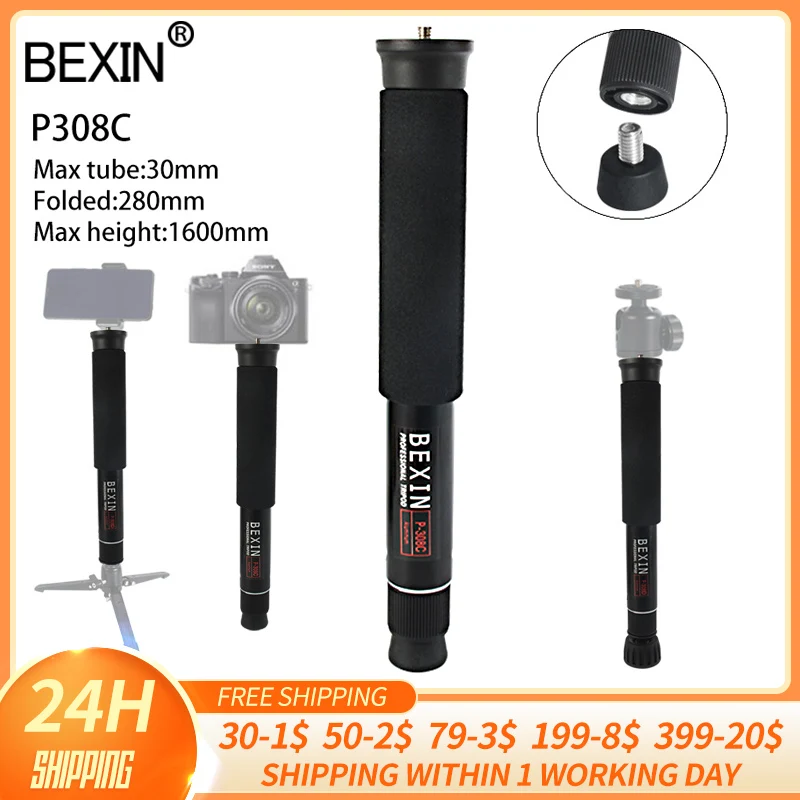 Lightweight Monopod Adapter Camera Aluminum Alloy Expandable Portable