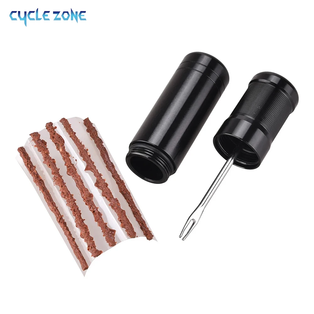 Mini Bicycle Tubeless Tire Repair Tool EDC Urgent Glue Patch Sealant Rubber Stripes Tyre Drill MTB Road Bicycle Accessories