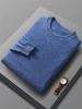 Spring Autumn 100% Pure Merino Wool Pullover Sweater Men O-neck Long-sleeve Cashmere Knitwear Female Clothing Grace 1