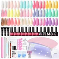 COSCELIA Nail Gel Kit Acrylic Nails Set With UV LED Lamp Dryer Color Gel Polish Kit Soak Off Manicure Tools Set 2