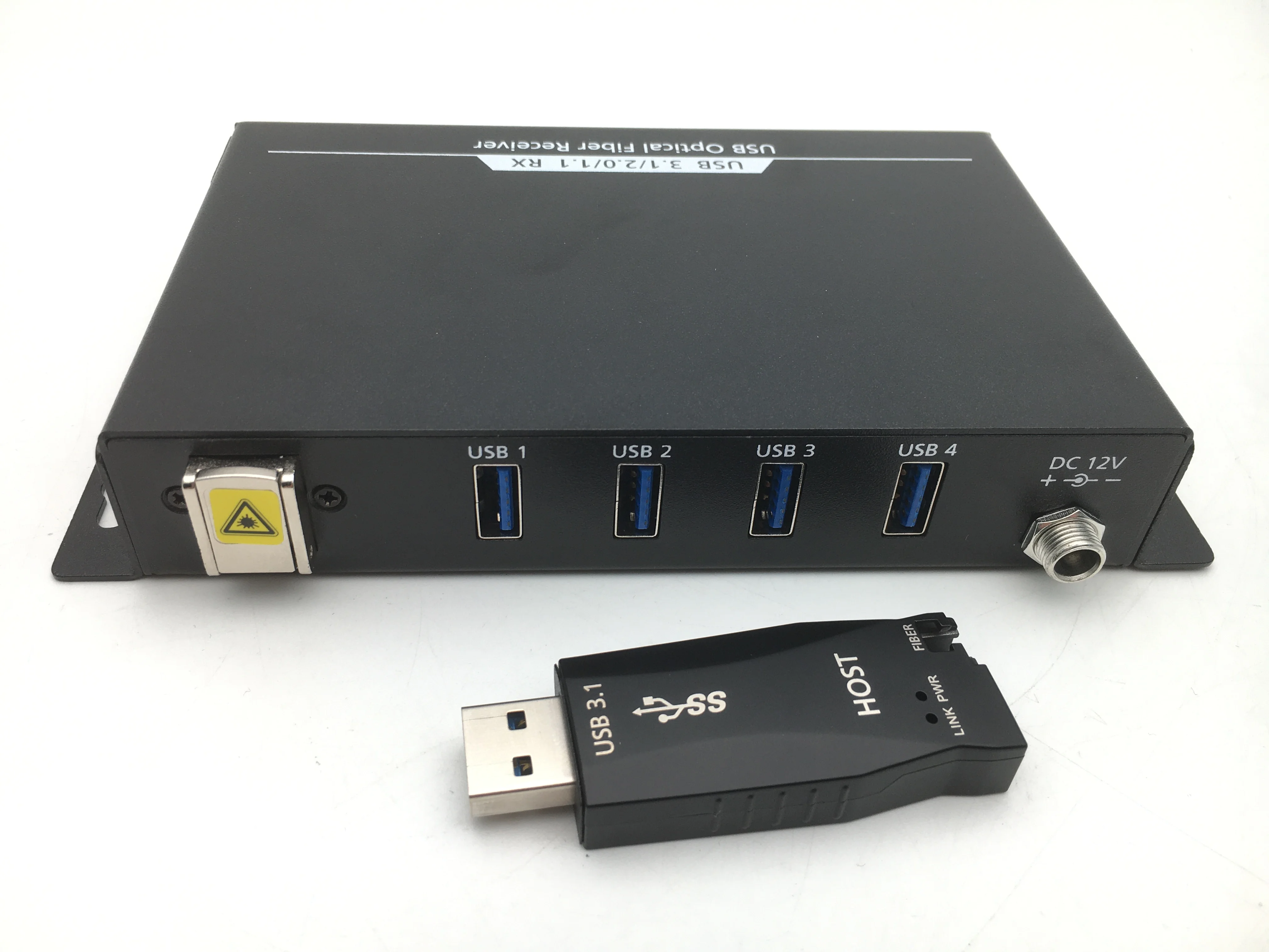 4 port USB3.0 single fiber extender Compatible with USB2.0/1.1/ 1 LC fiber up to 300 meter