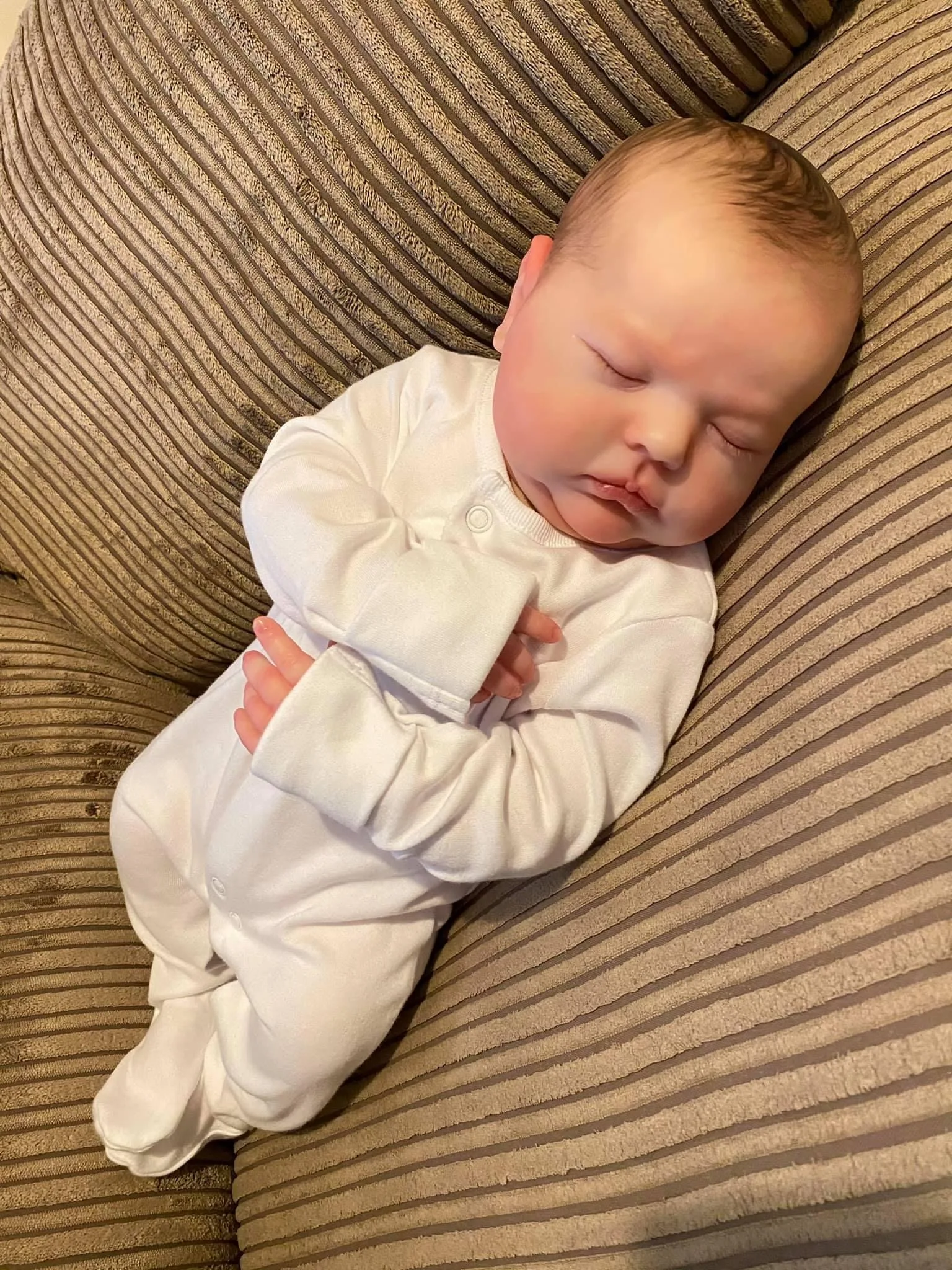 New 50CM Lifelike Reborn Sleeping Baby Doll Soft Touch Silicone Realistic Visible Veins Newborn Toddler Reborn Doll Toy for Kids