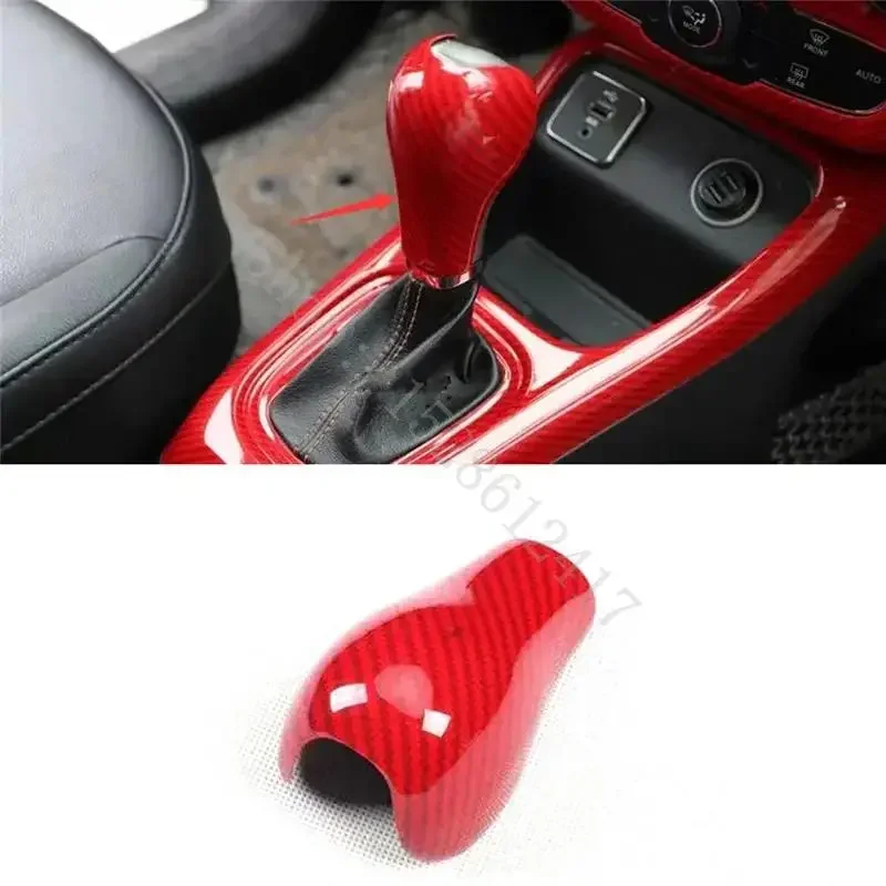 

Car Gear Shift Knob Head Cover Trim Styling for Jeep Compass 2017 2018 2019 2020 Interior Car Accessories Styling Molding