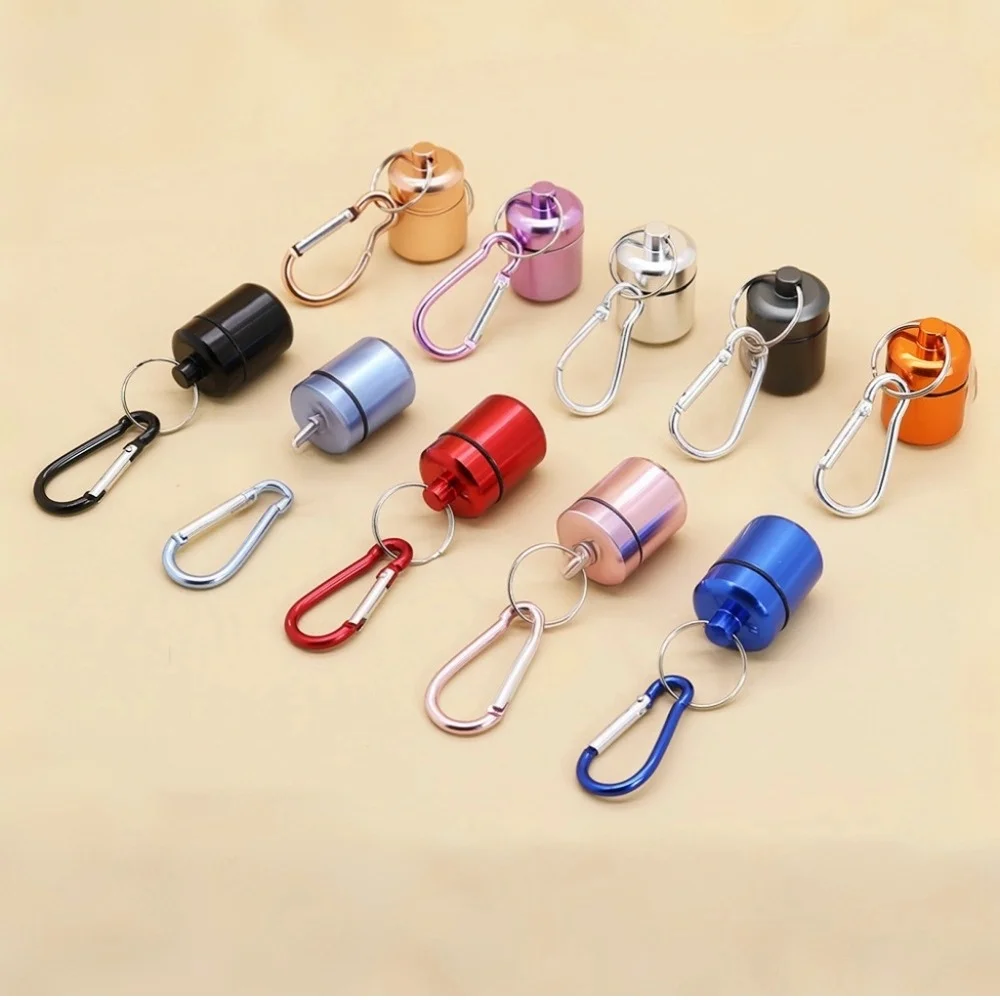 Premium Portable Aluminum Waterproof Keychain Case – Sleek Travel Container