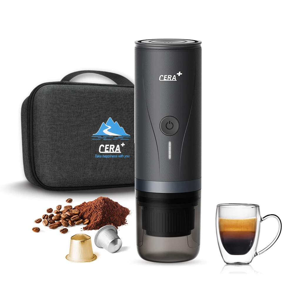 CERA+ Portable Coffee Maker Portable Pod Coffee Maker Mini Automatic Espresso Handpress Pod Portable Coffee Machine 4