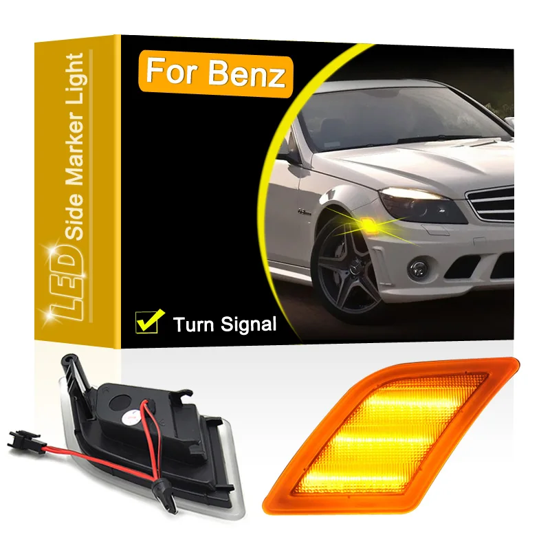 

Светодиодная боковая лампа в сборе для Benz W204 C300 C350 C63AMG R230 SL-Class SL65AMG, поворотный сигнал, 12 В