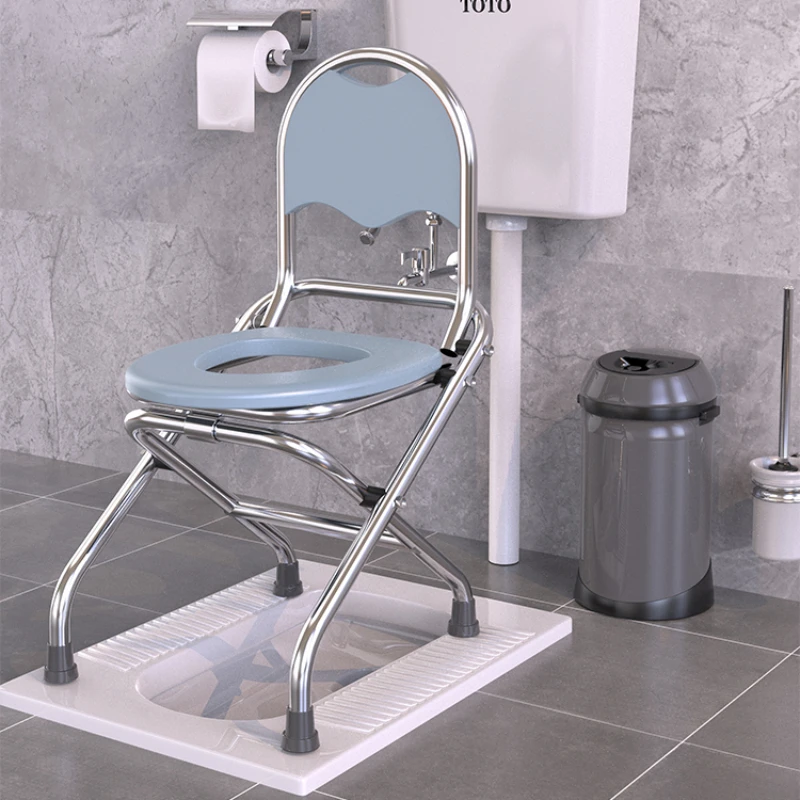 Simple-Mobile-Toilet-Stool-Stainless-Steel-Bathroom-Chair-Comfortable ...