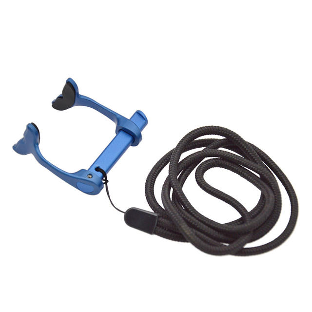 Nonslip Diving Nose Clip Aluminum Alloy Swimming Nose Clip with Anti-Lost Rope for Freediving Snorkeling Spearfishing