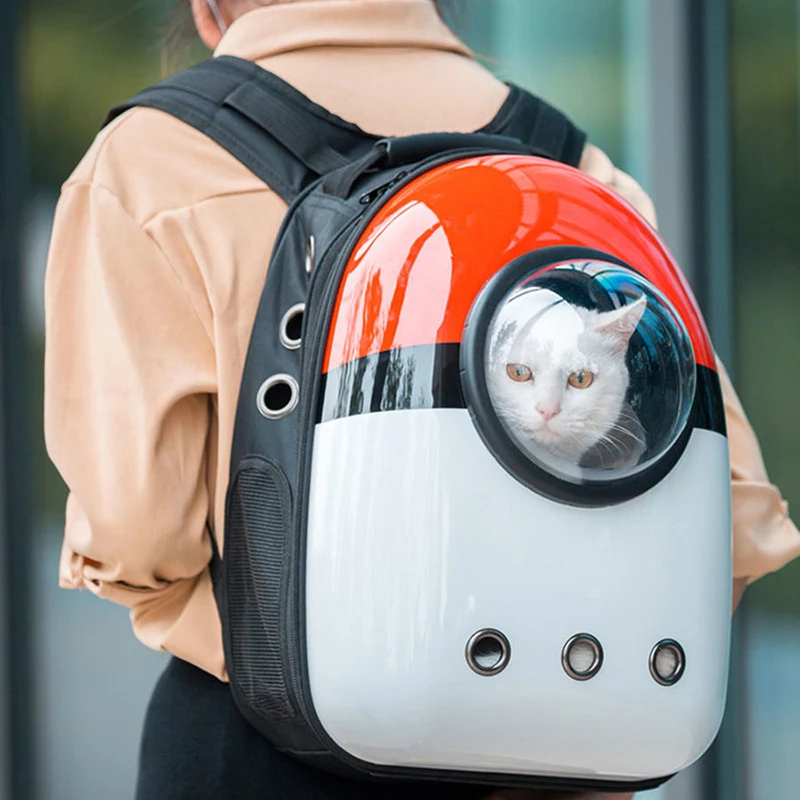Cute Cartoon Dog Cat Carrier Bags for Small Dogs Cats Outdoor Puppy Cat Backpack Travel Pet Handbag Space Capsule