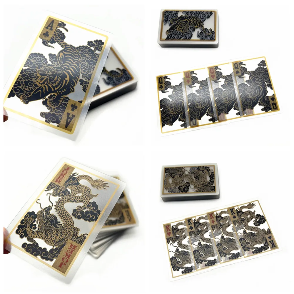 Creative Transparent Playing Cards Dragon Tiger Poker Cards Party Entertainment Board Game Gift L773 Playing Cards