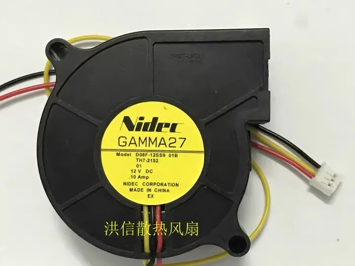 

Бесплатная доставка, центробежный вентилятор Nidec 6025 GAMMA27 D06F-12SS9 01B DC12V 0.10A 6 см