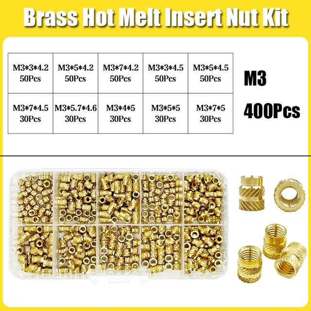 M2 M3 Threaded Inserts For Plastic Thermoset Brass Inserts For 3D Printed Injection Molding Press Threaded Nuts I5295772409