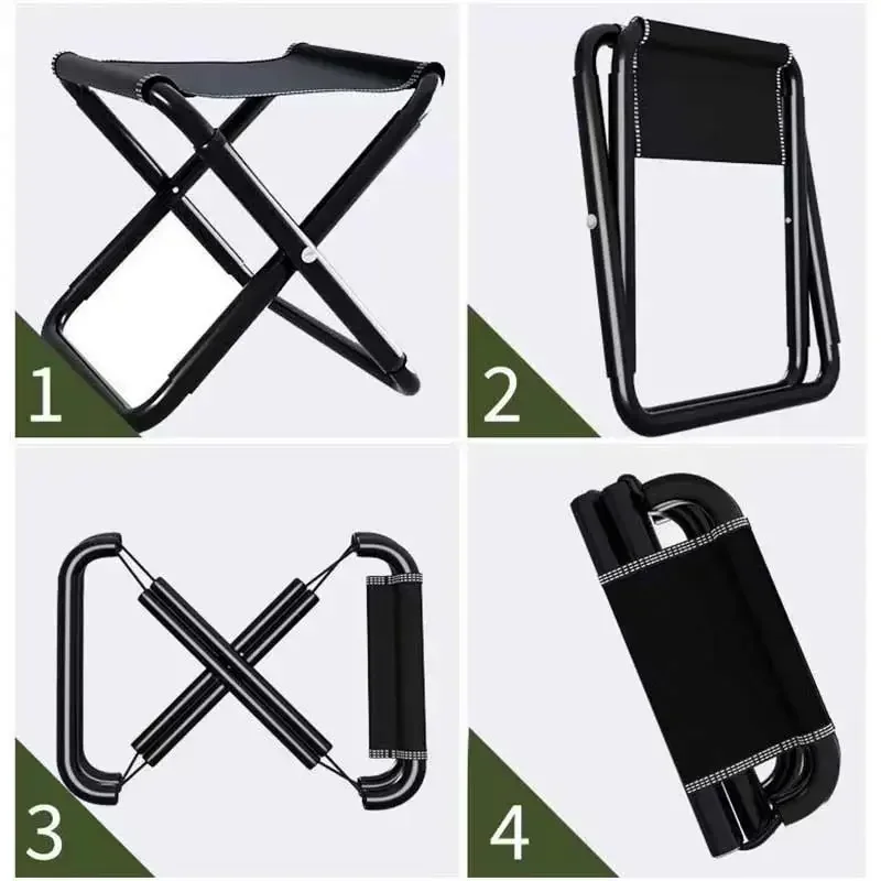 Small Folding Stool for Camping Travel Bench Stool Portable Outdoor Ultra Light Subway Train Picnic Fishing Chair Foldable