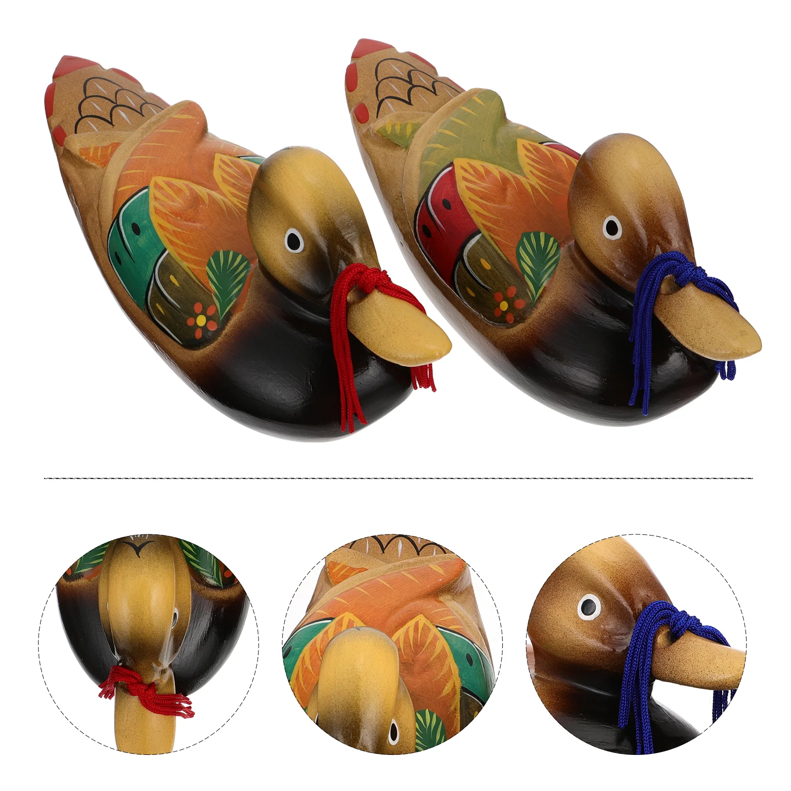 

Wooden Mandarin Ducks Home Decoration Display Mandarin Duck Model Wood Ornaments Handmade Craft Ornament Decoration