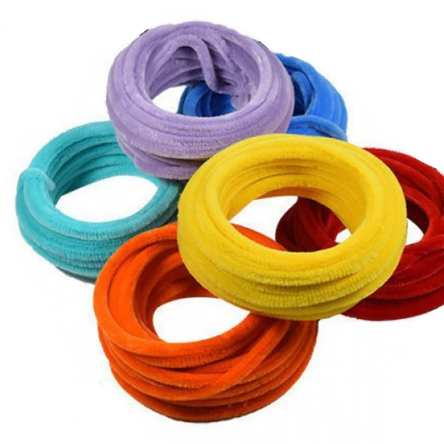 1 Roll 1.5M Colored Crafts Flexible Bendable Wire Chenille Stems Children  DIY Flower Making Kit Kids Girl Art Craft Supplies - AliExpress