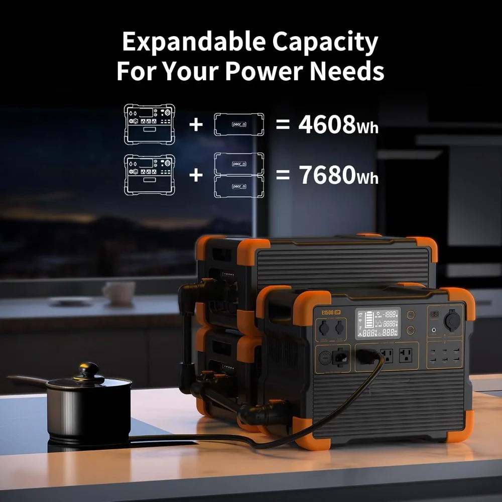 Portable Power Station,Solar Generator Battery Backup, Fast Charging Power Station for Home use, RV, and Outdoor Camping 5