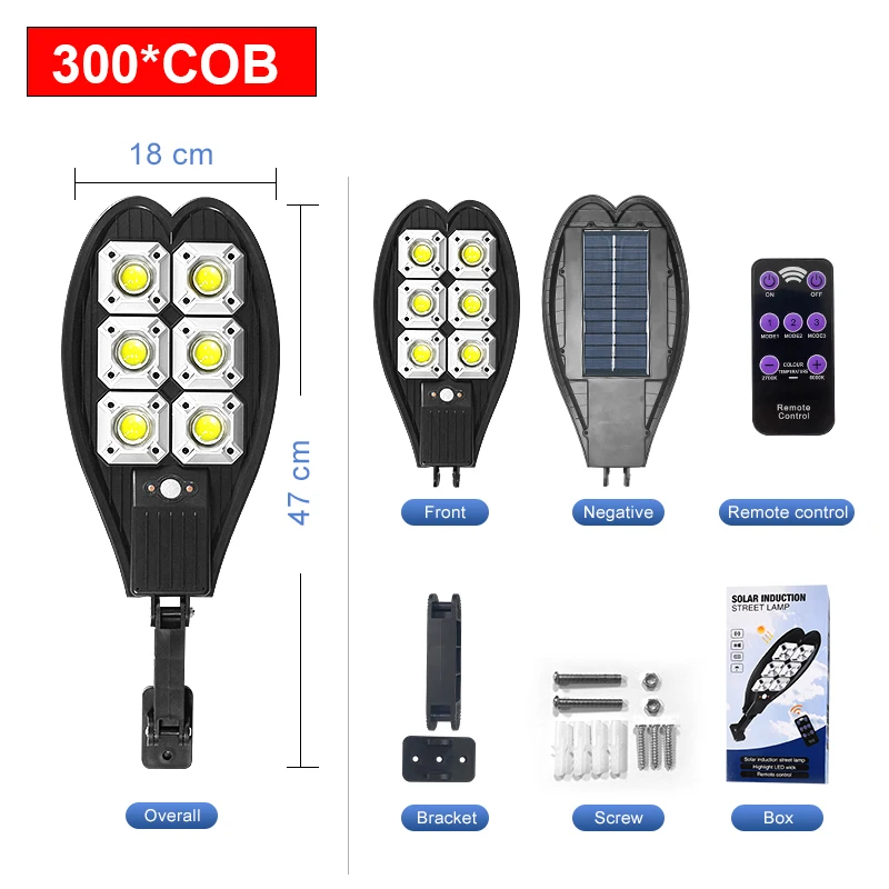 2022 New 3000W Solar Lamp 300COB Outdoor LED Solar Light IP68 Waterproof Remote Control Garden Street Lights with Motion Sensor solar pool lights