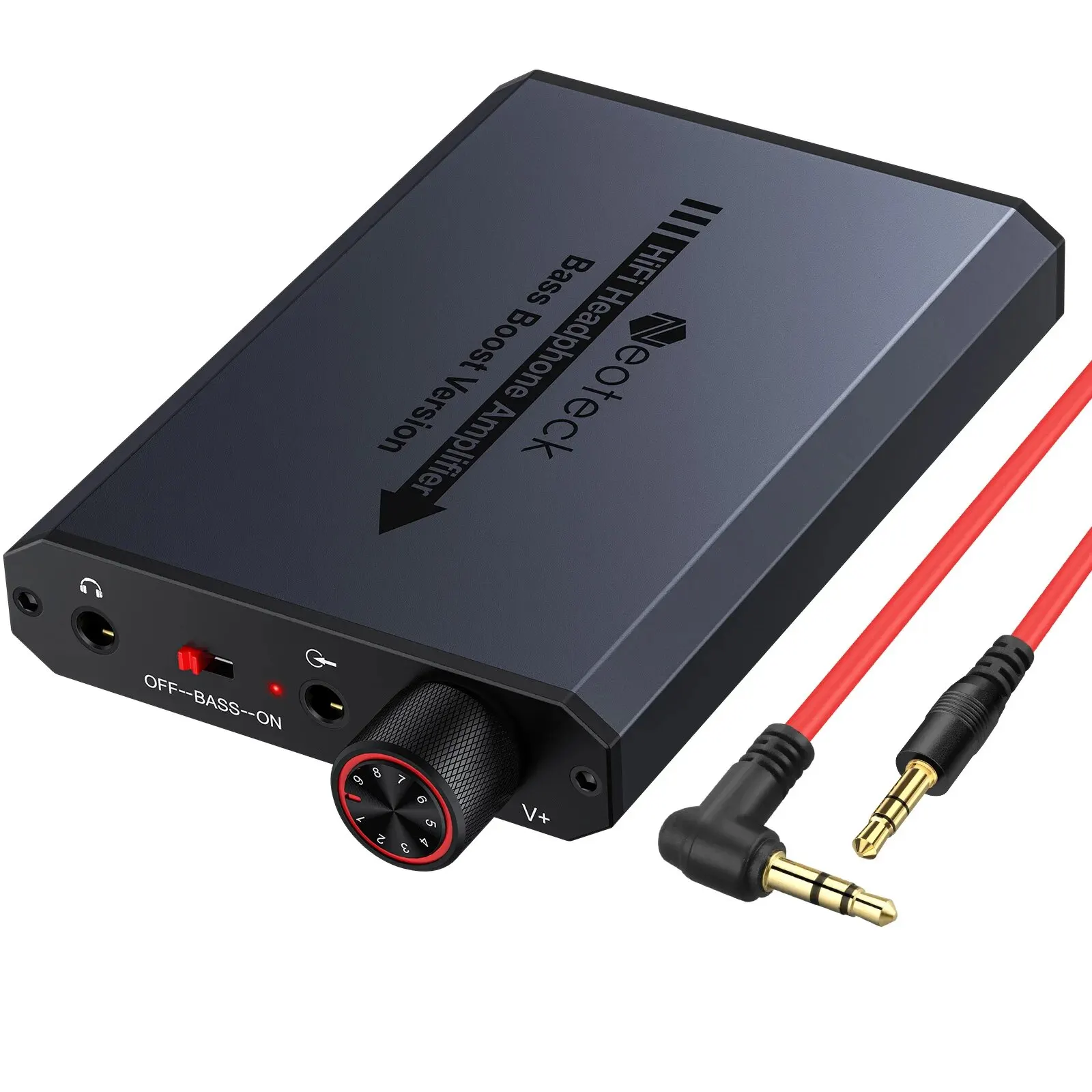 Neoteck 3.5mm AUX Headphone Amp With Bass Boost Switch Aluminum Portable Hifi Headphone Earphone Amplifier 16-150 Ohm For Phones headphone amplifier