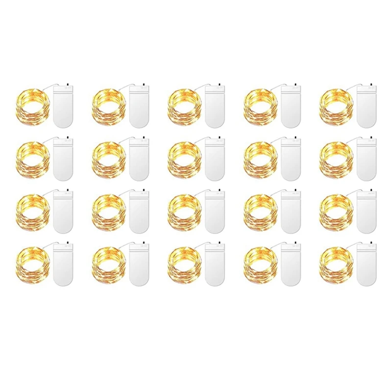 

Fairy Lights Mini Lights Battery Operated 3.3Ft 20LED For Mason Jars Christmas, Warm White