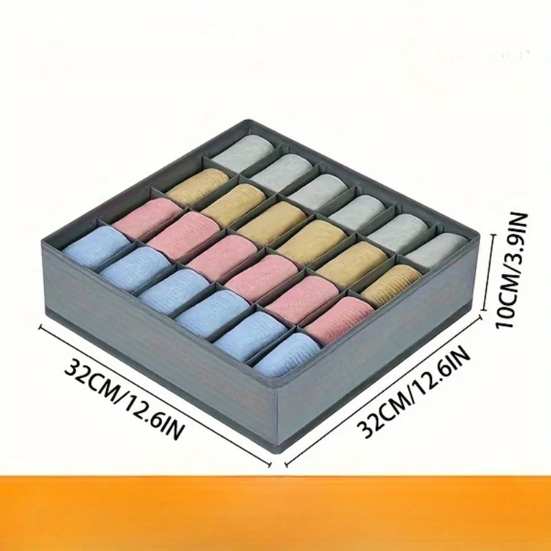 1pc Sock Drawer Organizer Divider for Hotel, 24 Cell Collapsible Closet Cabinet Organizer for Storing Socks, Handkerchiefs