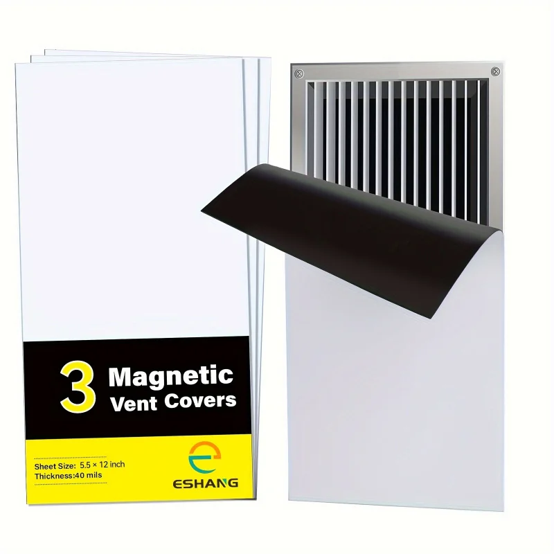 3pcs Strong Magnetic Vent Covers for Home Floor Standard Air Registers 5.5&times;12 inch air vent cover ducting ventilation cover