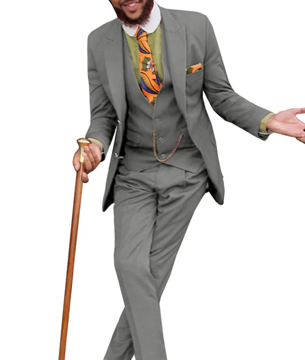 

Custom Made Italian Mens Slim Fit 3 Pcs Suits Business Groom Wedding Tuxedos Blazer for Wedding Prom Evening(Blazer+Vest+Pants)