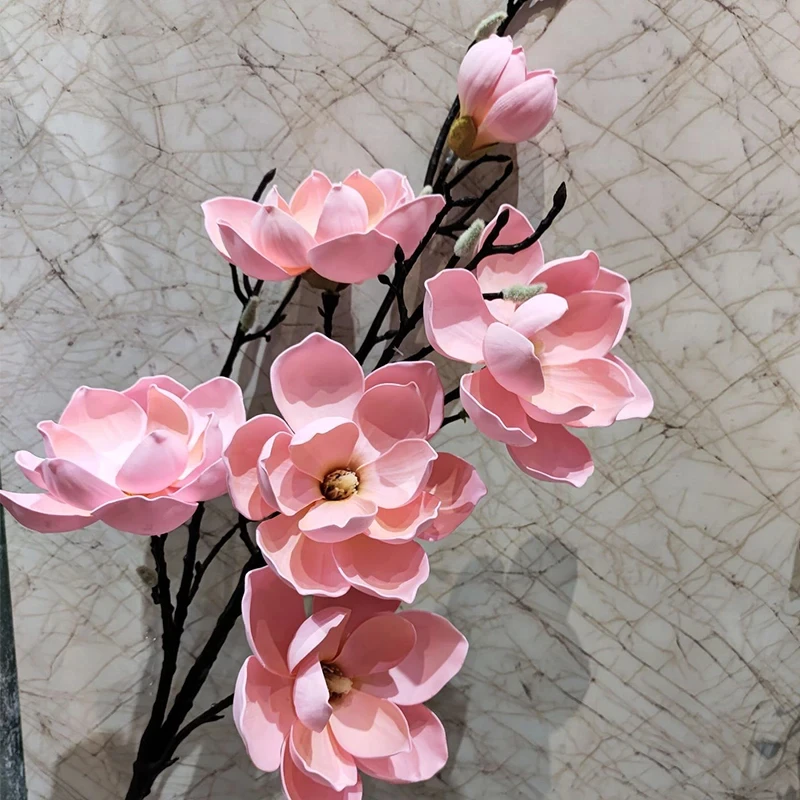 Ramo di magnolia artificiale ASANI, bianco, 70cm - Fiori artificiali