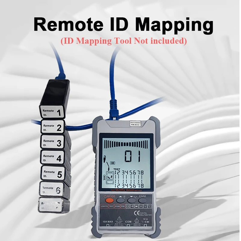 ET616 ET618 ET618PRO Network Cable Tester Multimeter LCD Display with Backlight Analogs Digital Search POE Test