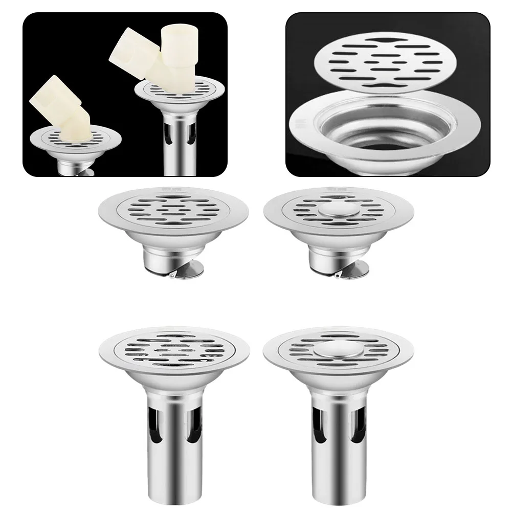 Stainless Steel Floor Drains Anti-odor Drainer Shower Strainer Cover 10cm Deodorant for Kitchen Hotel Bathroom
