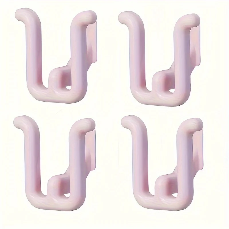 4pcs Colorful Self-Adhesive Slipper Rack-Waterproof,Wall-Mounted Shoe Hook for Bathroom and Bedroom Decoration,Easy Installation