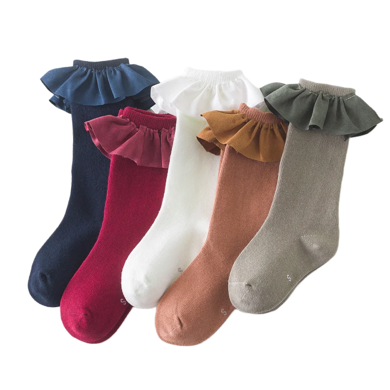 Baby Girls Cotton Knee Socks 1 Pairs cotton socks children socks cotton knee socks