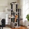 Large Cat Tree for Big Cats Robust Cat Tower with Several Levels Cat House Climbing Tree with Hammock 11 Sisal Posts Large Perch 1