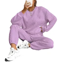 Autumn and Winter 2024 Cross border Europe and America New Women's Wear Fried Dough Twists Splice Long Sleeve Round Neck Top Leg - Image 5