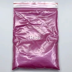 Radiant Silver Mica Pearlescent Powder for Crafting and Beauty Applications (Rose)