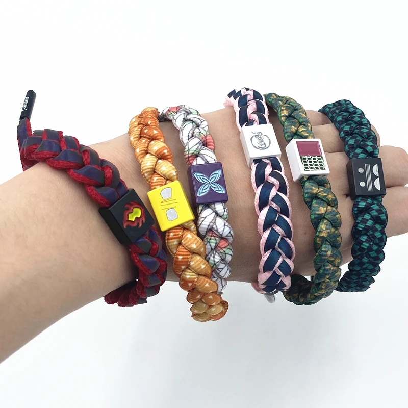 Anime Demon Slayer Bracelet Tanjirou Nezuko Zenitsu Giyuu Cosplay Hand 
