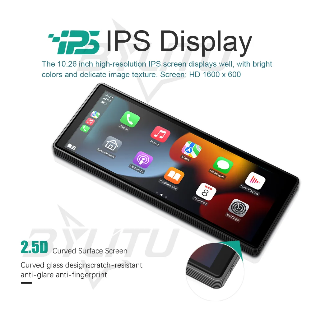 범용 10.26 인치 화면 무선 Carplay/무선 안드로이드 자동 미러 비디오 플레이어 블루투스 음악 iPhone 안드로이드 전화