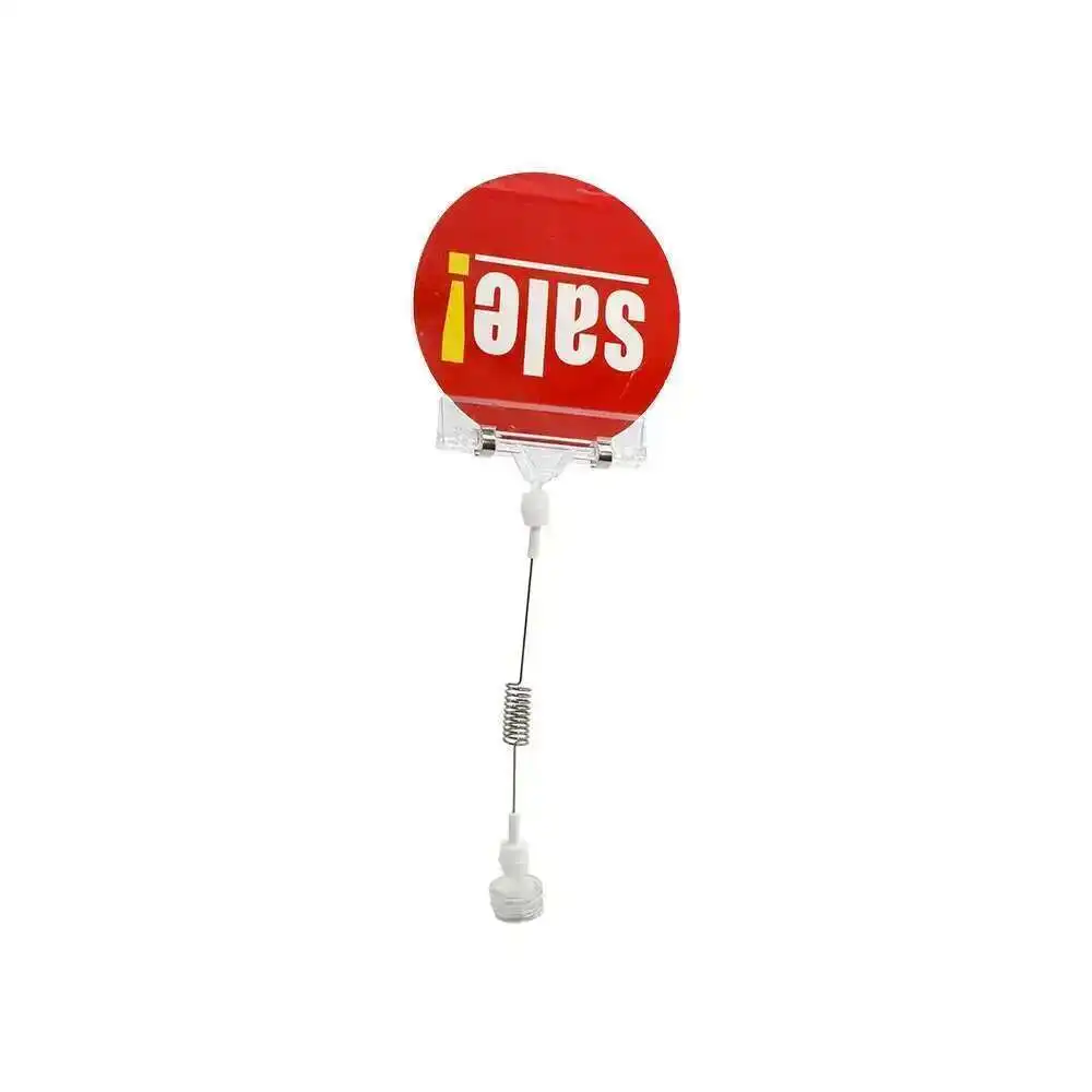 Supermarkt-Regal oben, magnetisch, durchsichtig, Kunststoff, Pop-Schild, Wobbler, Etikettenhalter, Clip, Schütteln, Preisschild, Ausstellungsständer – Detail 5
