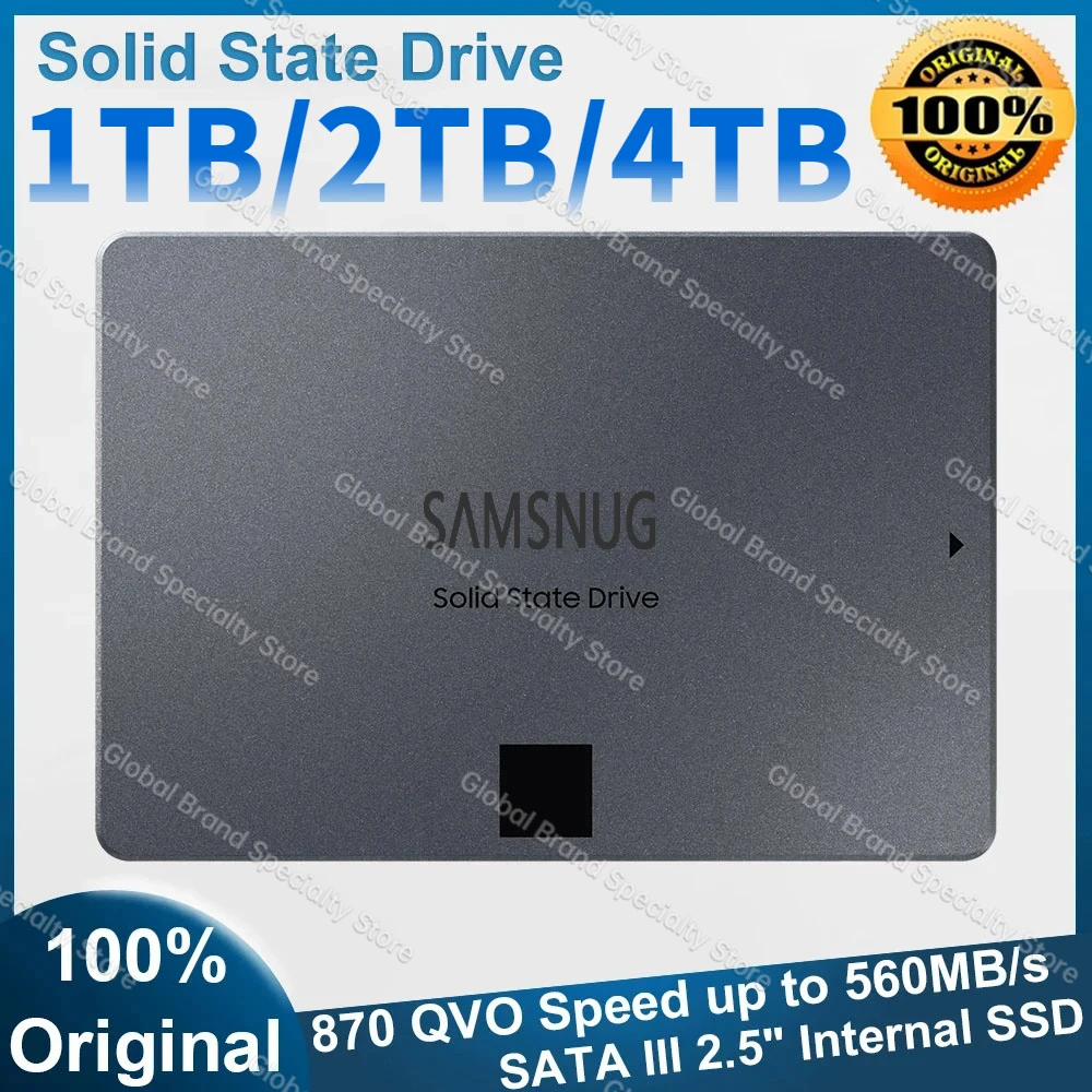 

Original Brand 1TB 2TB 4TB SSD 870 QVO 2.5" Big Storage 8TB Internal Solid State Drive SATA3 SSD for Ps5 Laptop Desktop Mini PC