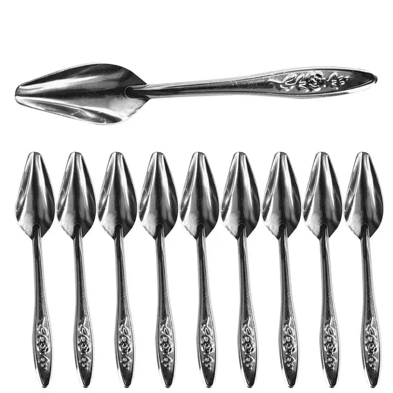 10pcs Portable baby bird feeding water spoon bird parrot feeding spoon stainless steel water milk powder feeder food